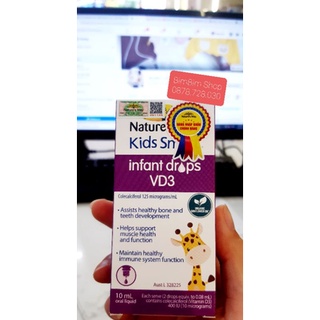 [CHÍNH HÃNG NHÂP KHẨU] NATURE'S WAY KIDS SMART INFANT DROPS VD3 - BỔ SUNG VITAMIN D3 CHO BÉ