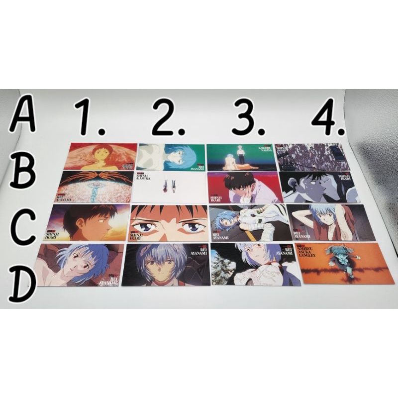 Thẻ bài rộng chủ đề Neon Genesis Evangelion 13, chính hãng Bandai năm 1997