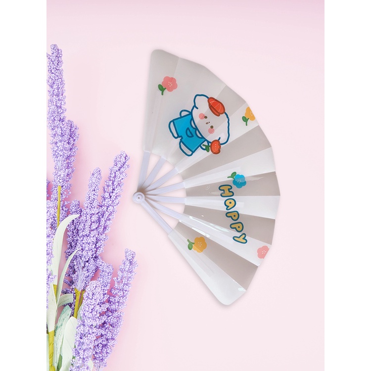 Quạt Nhựa Mini Cầm Tay Hình Hoạt Hình Dễ Thương