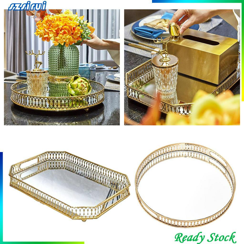 Khay Pha Lê Hình Chữ Nhật Đựng Món Tráng Miệng Trang Trí Nhà Cửa