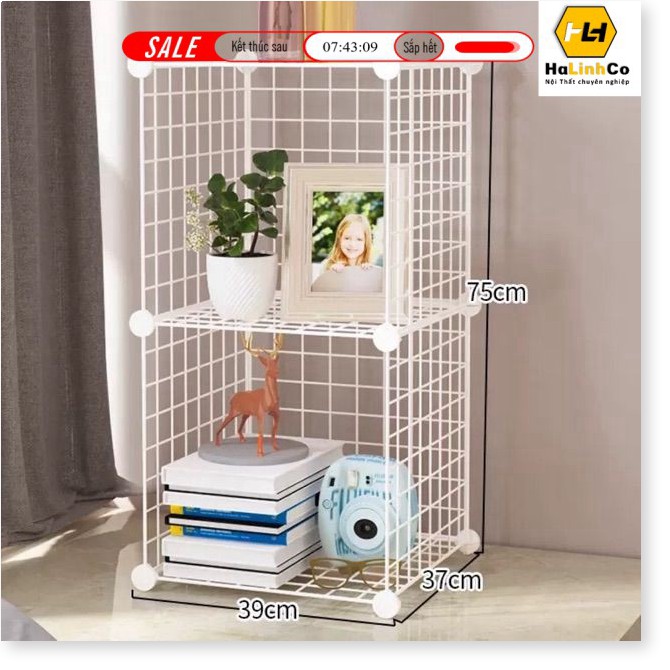 SZ- (Bán lẻ) lưới sắt thép lắp ghép đa năng 35x35 cm dùng lắp ghép kệ và tủ quần áo
