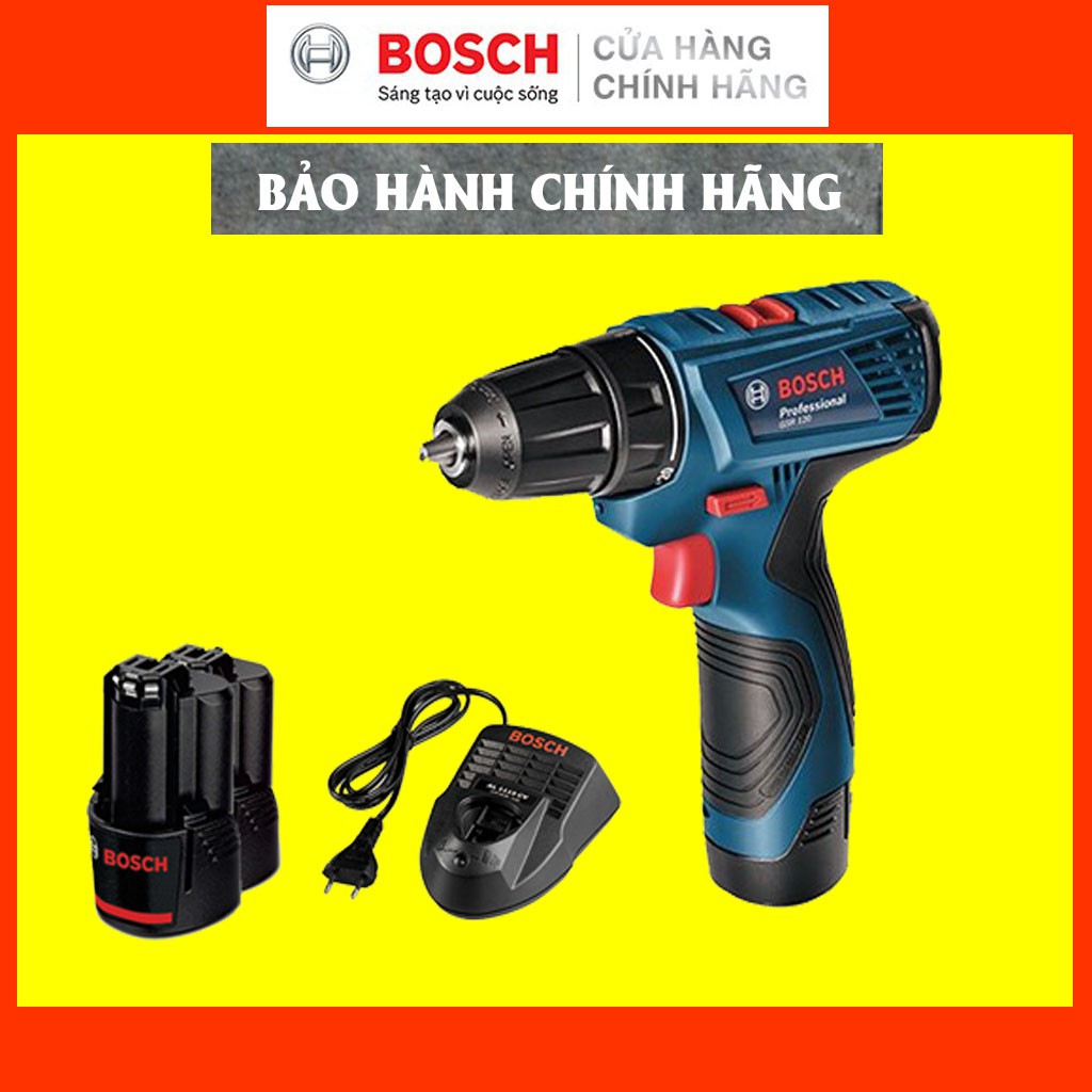 [CHÍNH HÃNG] Máy Khoan Vặn Vít Dùng Pin Bosch GSR 120-LI, Giá Đại Lý Cấp 1, Bảo Hành Tại TTBH Toàn Quốc