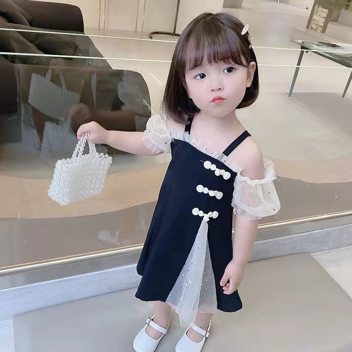 Đầm Công Chúa Tay Ngắn Thiết Kế Mới Thời Trang Mùa Hè Dành Cho Bé Gái