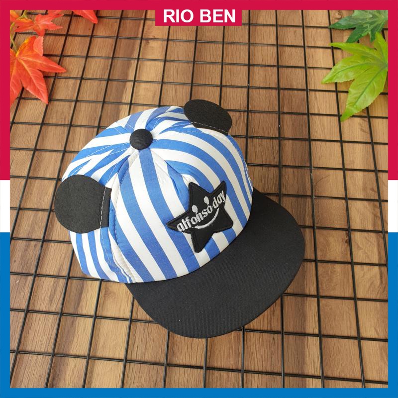 Nón vải cho bé, thiết kế có tai dễ thương, bé nhỏ dưới 2 tuổi RBN040