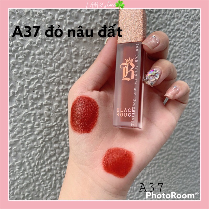 Son kem handmade, son A12 đỏ nâu, blackrouge A06,A37 màu đẹp