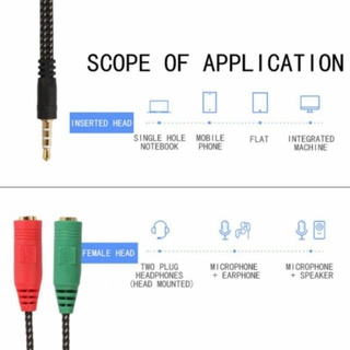 Jack Chia Gộp Audio Micro Mã vàng 2 đầu.