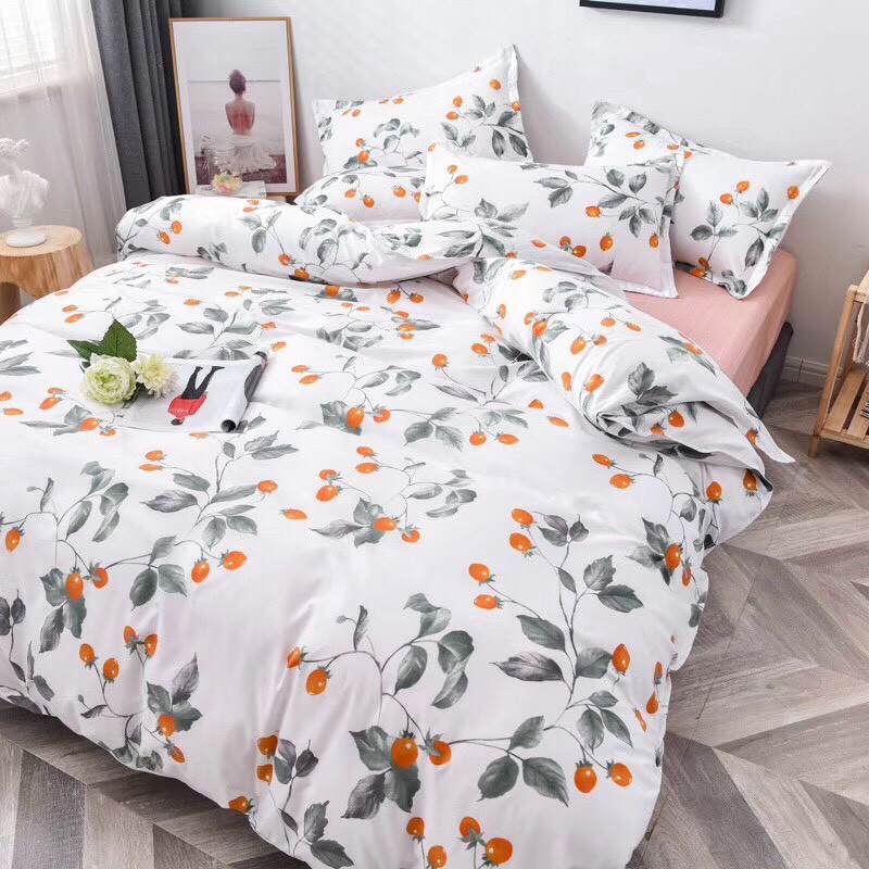 Bộ Chăn Ga Cotton POLY CÀ CHUA BIchăn, ga, cotton, ga nệm, chăn ga, cotton poly, chăn nệm, chăn ga gối, bedding️