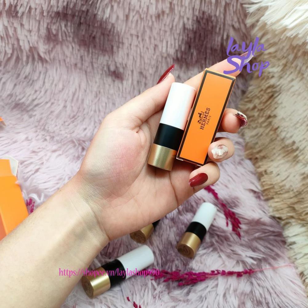 Son Hermes Satin Lipstick minisize 1.2g thiết kế biểu tượng siêu sang chảnh với bờ môi mềm mại bền màu