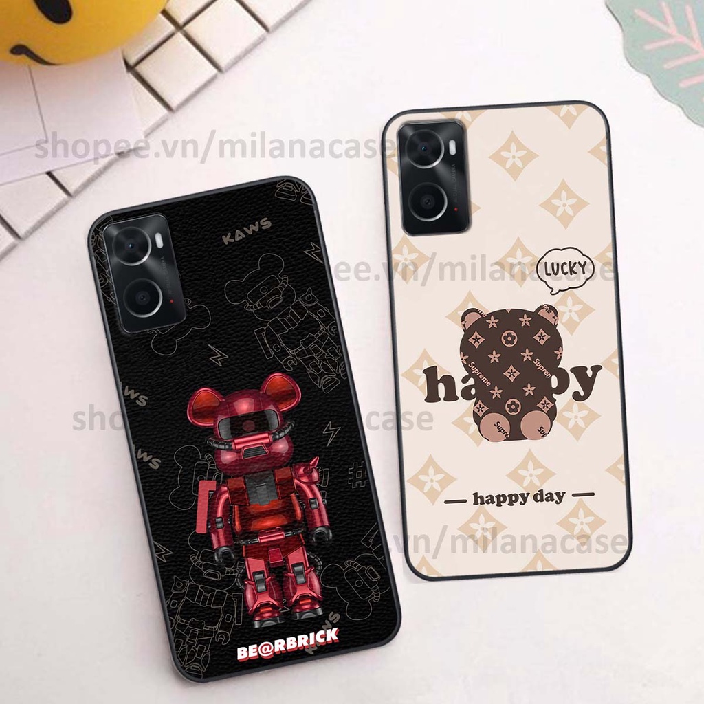 Ốp Oppo A76 gấu be@rBrick gấu Teddy Kaws siêu đẹp, phong cách, cá tính