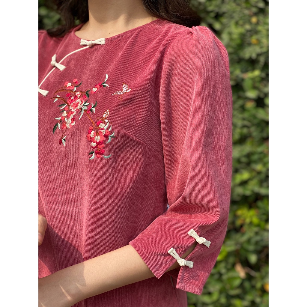 [HÀNG CÓ SẴN] Áo Dài Phú Quý May Boutique màu Hồng Freesize SAD21D_112.006-PK-F