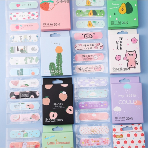 Hộp băng gâu 20 cái urgo y tế bảo vệ vết thương nhỏ xinh, che khuyết điểm tiện lợi giá rẻ hình thù đáng yêu
