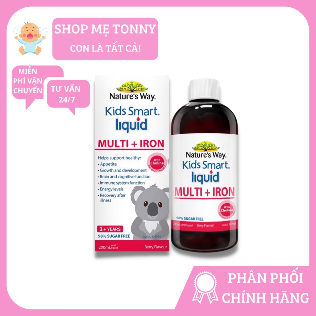 Kids Smart Liquid Multi + iron – Bổ sung sắt và các vi chất cho trẻ