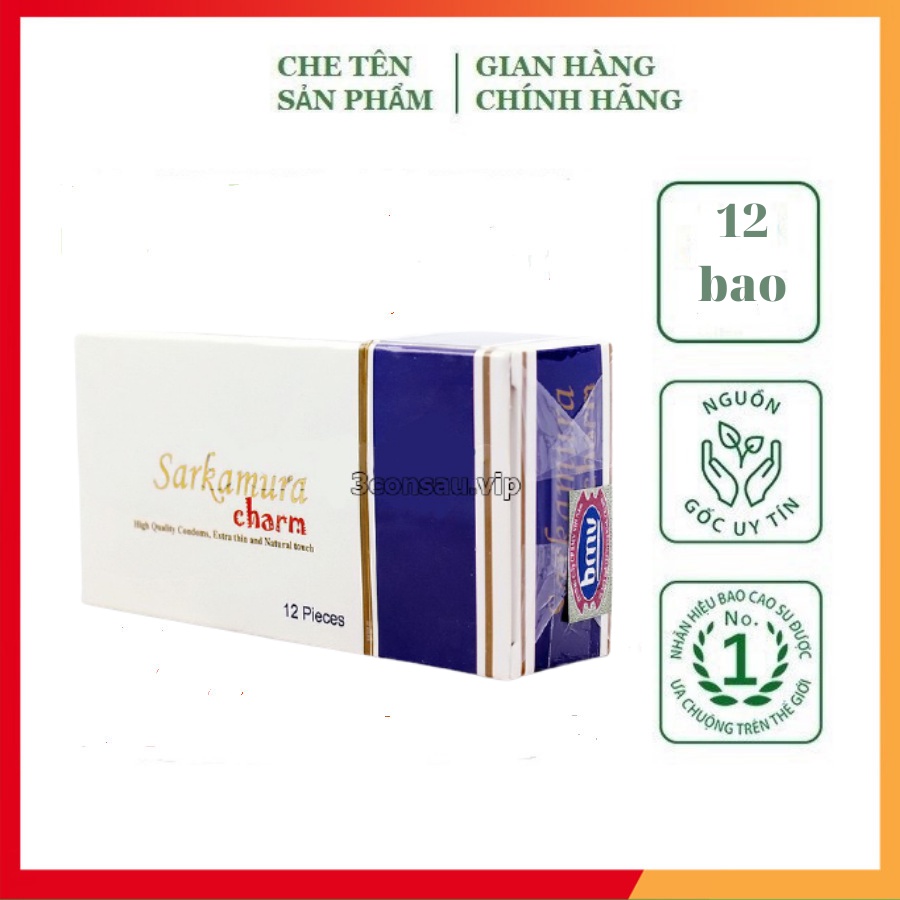 Bao cao su Sarkamura Charm Nhật Bản có gai Chính Hãng