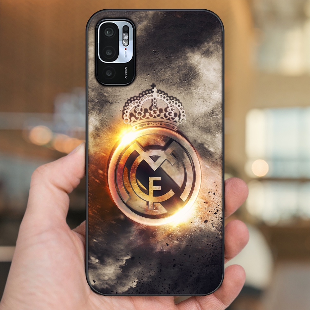 Ốp lưng Xiaomi Redmi Note 10 5G viền đen in hình Real Madrid