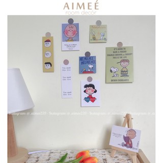 Set 8 postcard 𝐋𝐨𝐯𝐢𝐧𝐠 𝐒𝐧𝐨𝐨𝐩𝐲 trang trí tường, trang trí bàn học - aimee.decor