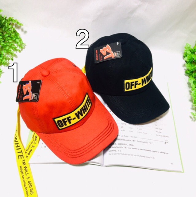 Mũ lưỡi trai dây dài off-white