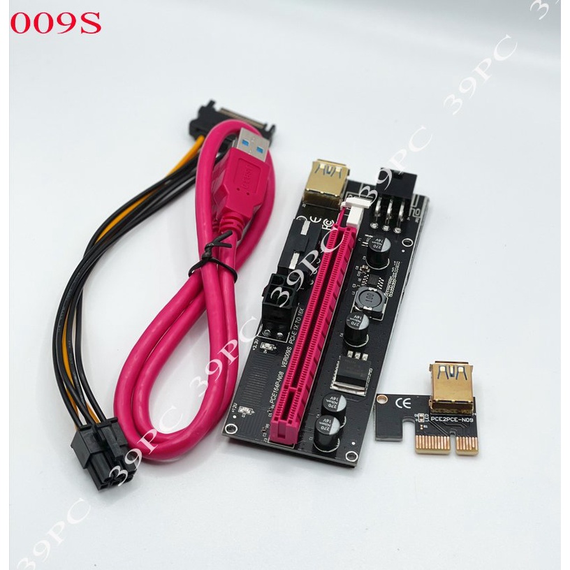 Combo Dây Riser Máy Đào 008s / 009s / 009s plus / ver 012 max Có Led New