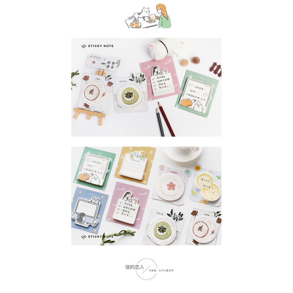 Giấy nhớ khu rừng và các con vật, note ghi chú học sinh