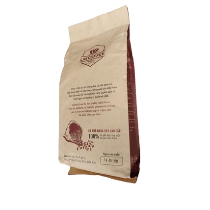 Cà phê rang mộc 500g  Buôn Hồ - Đắk Lắk, cà phê Lê Nguyệt Nuts bao nguyên chất, bao đổi trả FREE