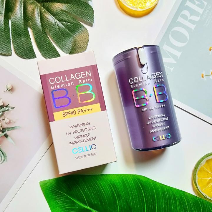 Kem nền trang điểm BB Collagen Cellio Hàn Quốc SPF40 PA+++