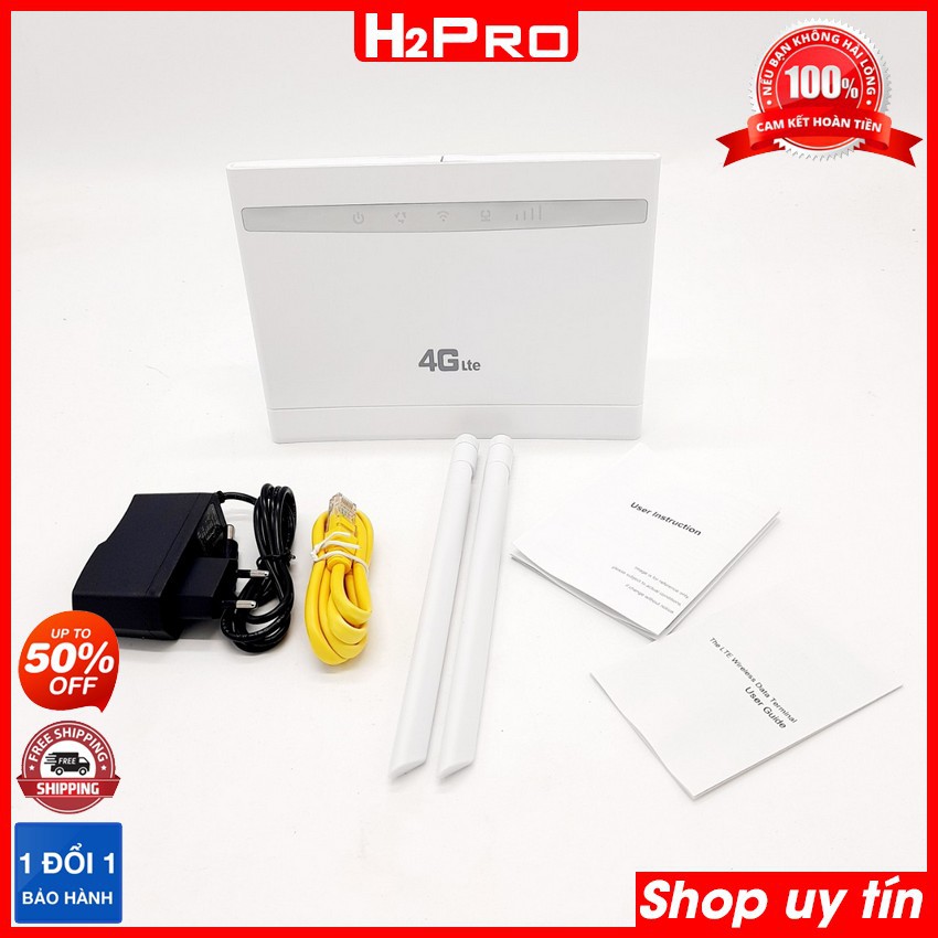 Bộ phát wifi 4G LTE CPE H2Pro 300Mbps hỗ trợ 3 cổng LAN, bộ phát wifi 4g tốt nhất hiện nay