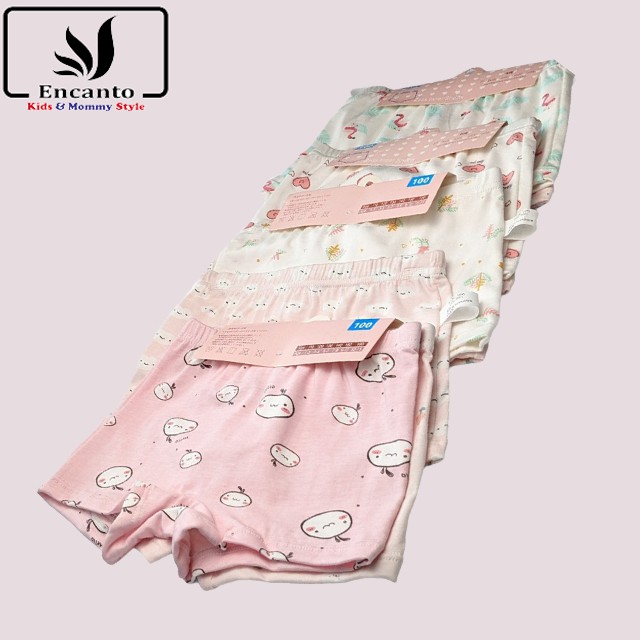 Combo 2 chip đùi trẻ em quần lót bé gái cotton thoáng mát, khử mùi Korea (319357)