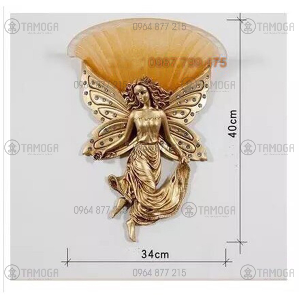 Đèn tường trang trí, đèn trang trí phòng khách DGT 6204+ Tặng kèm bóng led AS Vàng