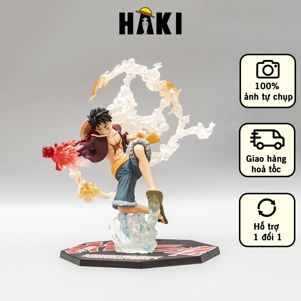 Mô hình One Piece nhân vật Luffy phiên bản Battle Ver đồ chơi mô hình nhân vật One Piece để bàn trang trí Haki Shop