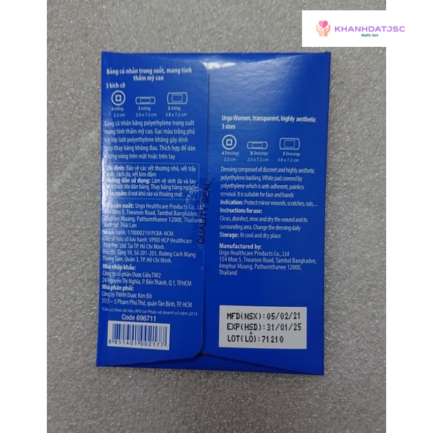 Băng cá nhân Urgo Women