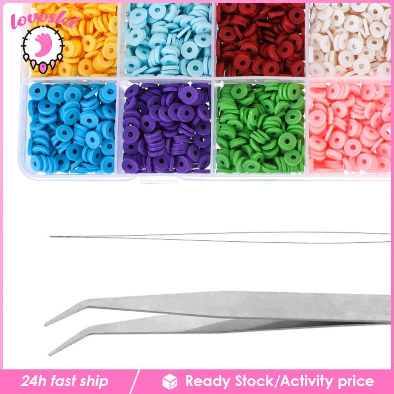 Hộp 4000 Hạt Đất Sét Tròn Nhiều Màu Sắc Để Làm Trang Sức DIY