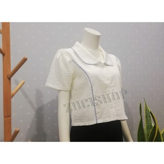 Áo kiểu sơ mi cổ sen - freesize