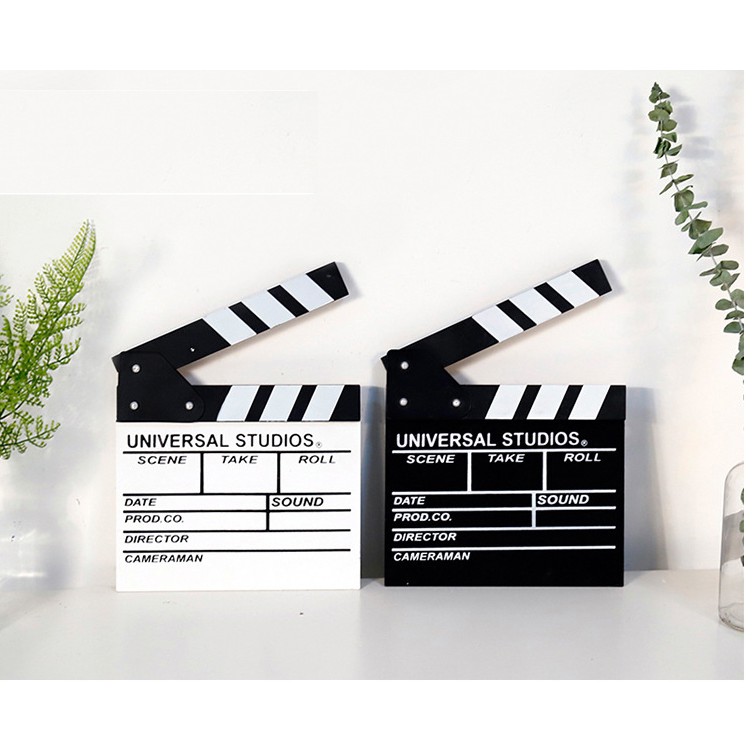 Bảng Clapper Board, đạo cụ quay phim chụp ảnh- chất liệu gỗ- kích thước 27 x 30cm