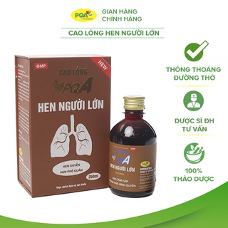 Hen Người Lớn PQA ( PQA Phế Quản Người Lớn) Giúp Giải Cảm Hàn, Thông Phế, Bình Suyễn Và Thông Thoáng Đường Thở Hộp 250ml