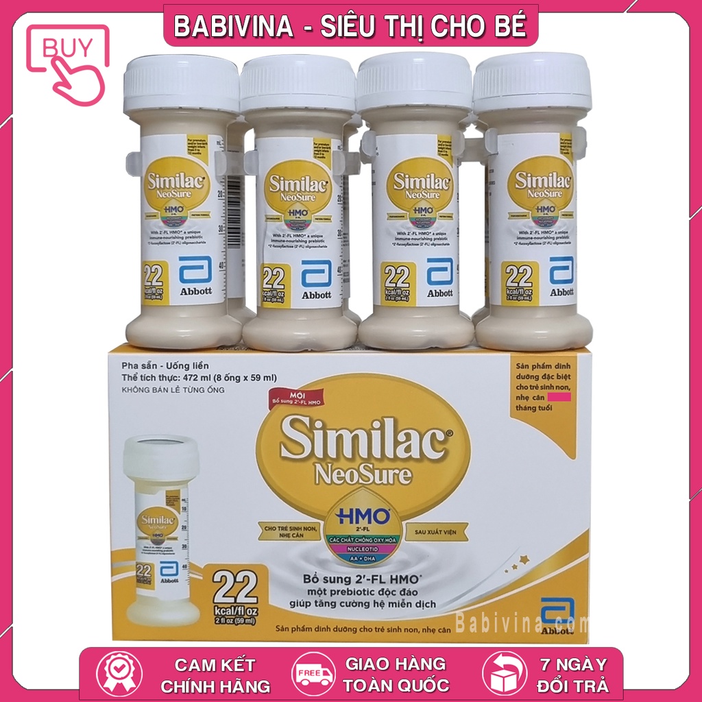 Sữa Nước Similac 19 Kcal, 22 kcal, 24 kcal Thùng 48 Ống