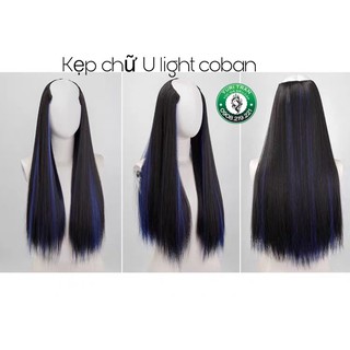 Tóc giả kẹp chữ u yuri tran- u thẳng phối light coban siêu đẹp, khách muốn đổi tóc đen thành màu khác vui lòng ib yuri ạ