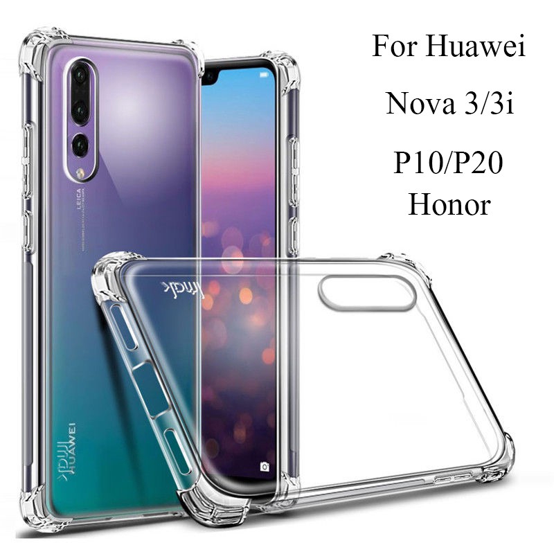 Ốp điện thoại trong suốt nhựa TPU cho Huawei Nova 3 3i P10 P10 Plus P10 Lite P20 P20 Plus P20 Lite P8 P9 Honor 8 /9
