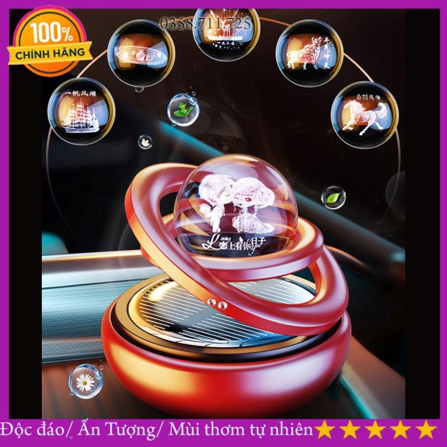 Nước hoa ô tô xoay có quả cầu phale độc đáo, Nước hoa xe hơi xoay băng năng lượng mặt trời