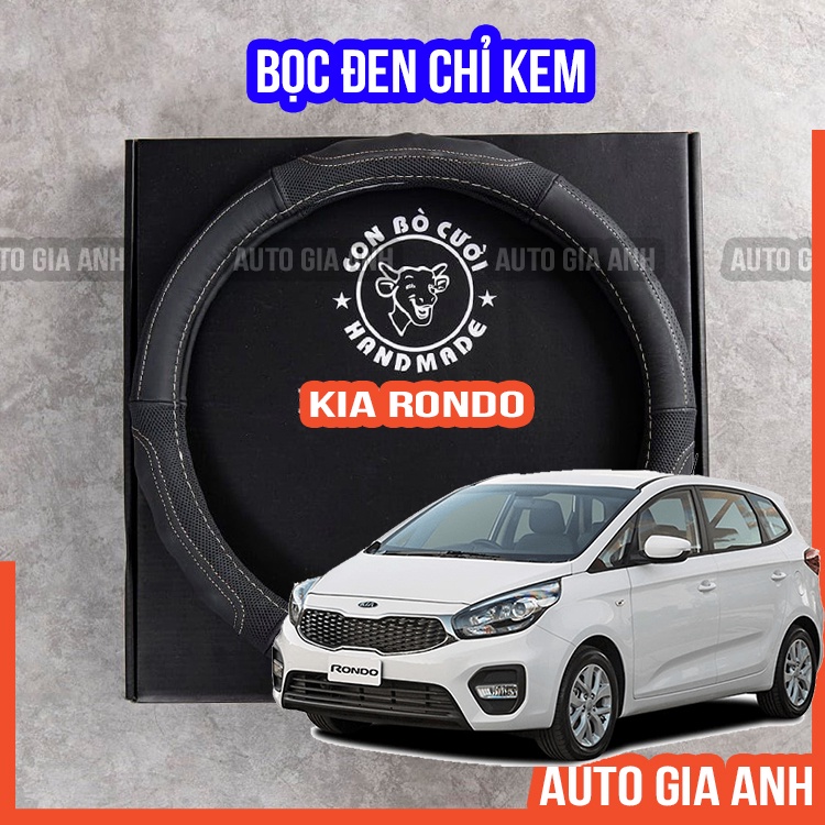 Bọc vô lăng ô tô da cừu cao cấp Gia Anh cho KIA Rondo ôm khít vô lăng an toàn khi lái xe bảo hành 24 tháng