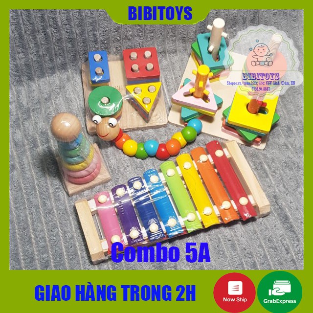 [Mã LIFETOYS1 giảm 30K đơn 99K] [RẺ VÔ ĐỊCH] Combo Đồ Chơi Gỗ Phát Triển Trí Tuệ Cho Bé Vừa Chơi Vừa Học