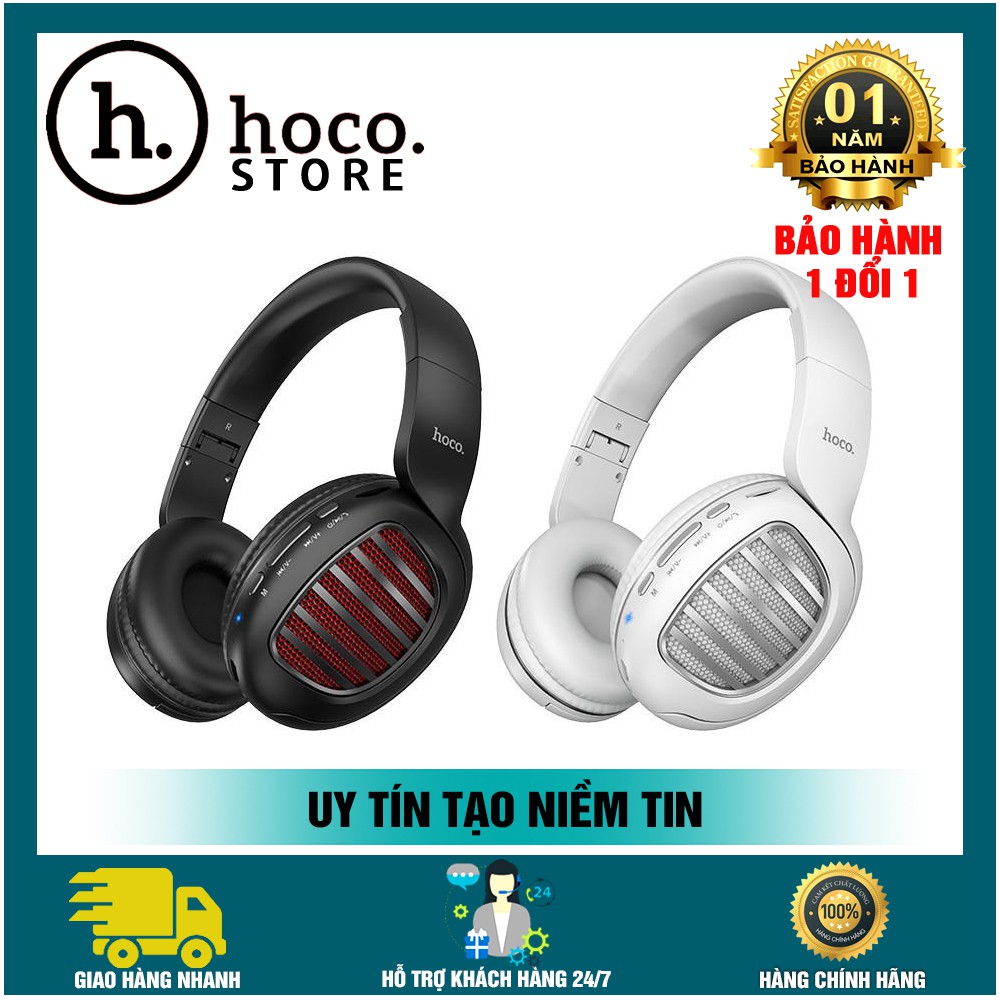 ?CHÍNH HÃNG?Tai Nghe Bluetooth Chụp Tai Hoco W23 Có Khe Cắm Thẻ Nhớ { BẢO HÀNH ĐỔI MỚI}