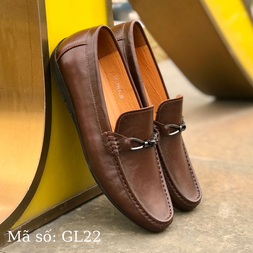 Giày lười nam Alo Davin Da Bò Cao Cấp GL22