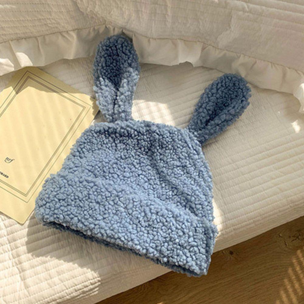 Mũ Beanie Tai Thỏ Mềm Mại Chống Gió Giữ Ấm