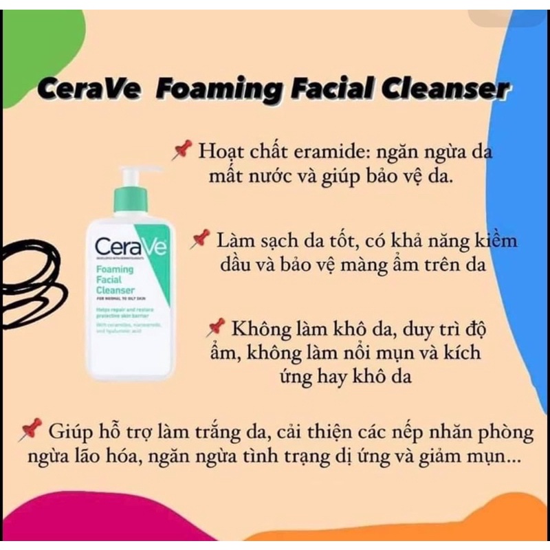 SỮA RỬA MẶT CERAVE HYDRATING/ FOAMING CHO DA KHÔ / DA DẦU 236ml