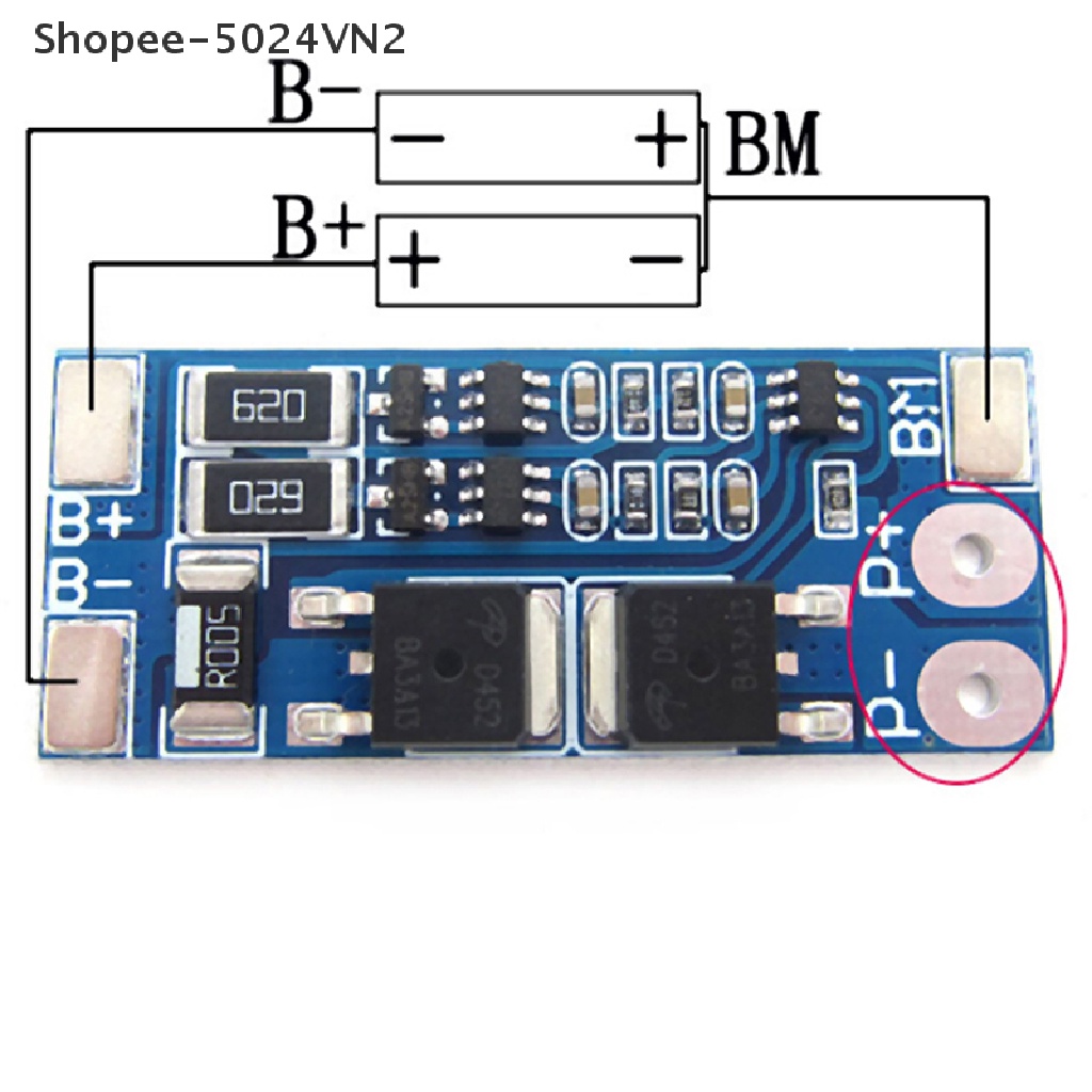 Bảng Mạch Sạc Pin Lithium 18650 Li-ion 2S 8A 7.4V Cân Bằng Tiện Dụng
