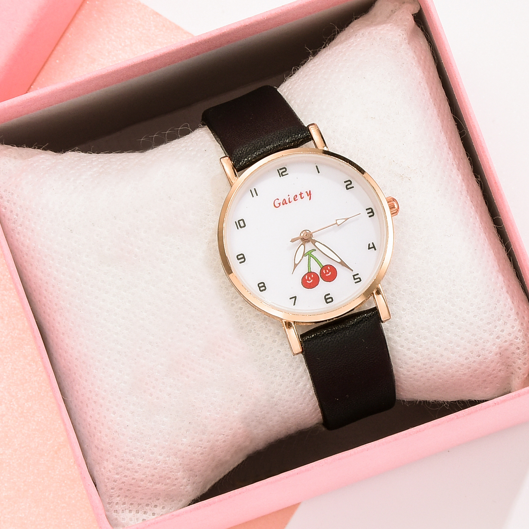Đồng Hồ Nữ Dây Da Họa Tiết Hình Quả Cherry Dễ Thương | BigBuy360 - bigbuy360.vn