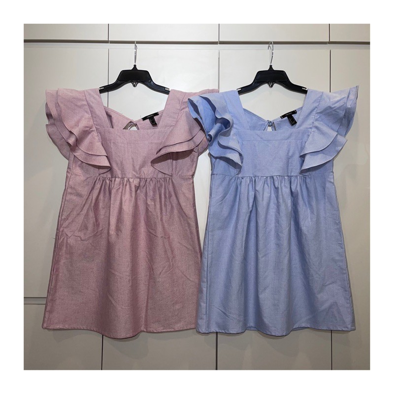 Đầm Suông Tay Cánh Tiên Cột Nơ Sau F.21