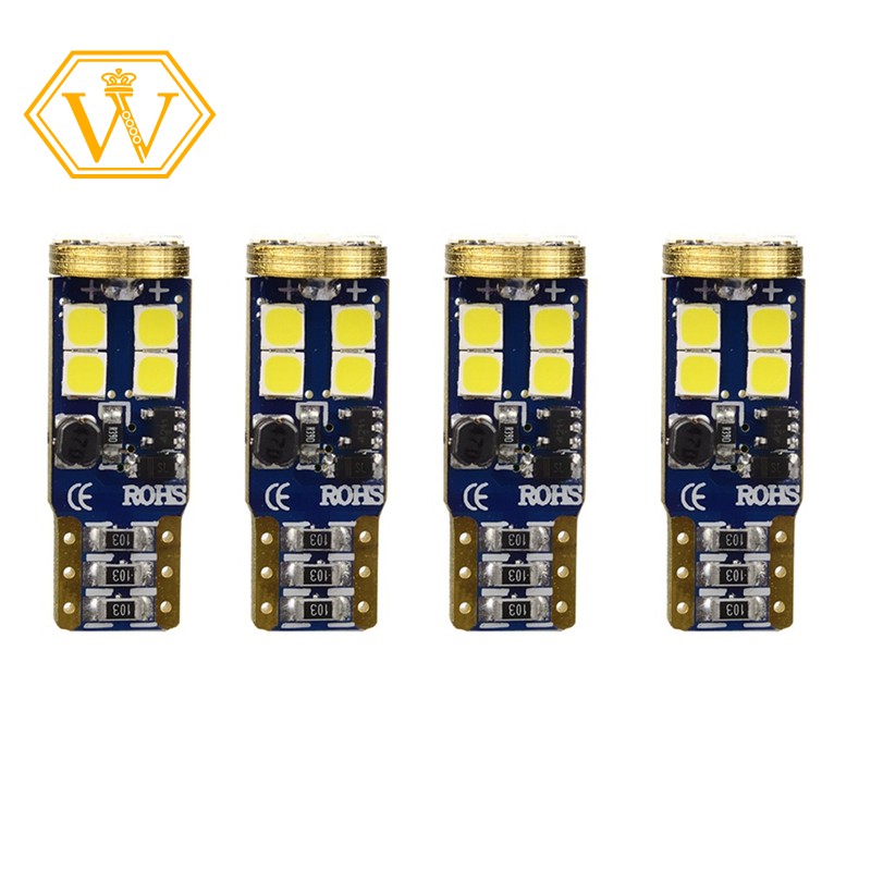 Set 4 Bóng Đèn Led T10 168 194 W5W 12-smd 3030 Cho Xe Hơi