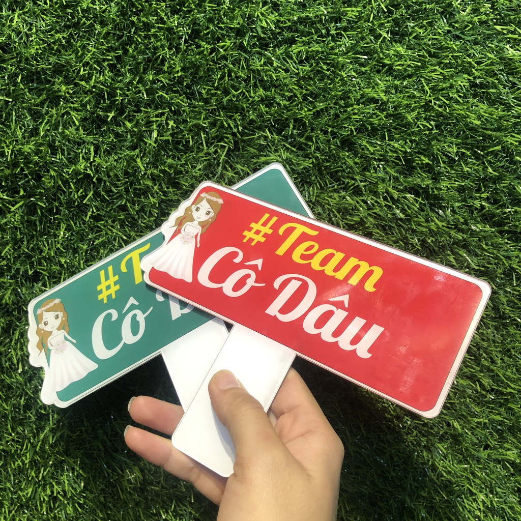 Bảng cầm tay đám cưới_ Bảng cầm tay cho cô dâu chú rể_ Cầm tay xinh xắn