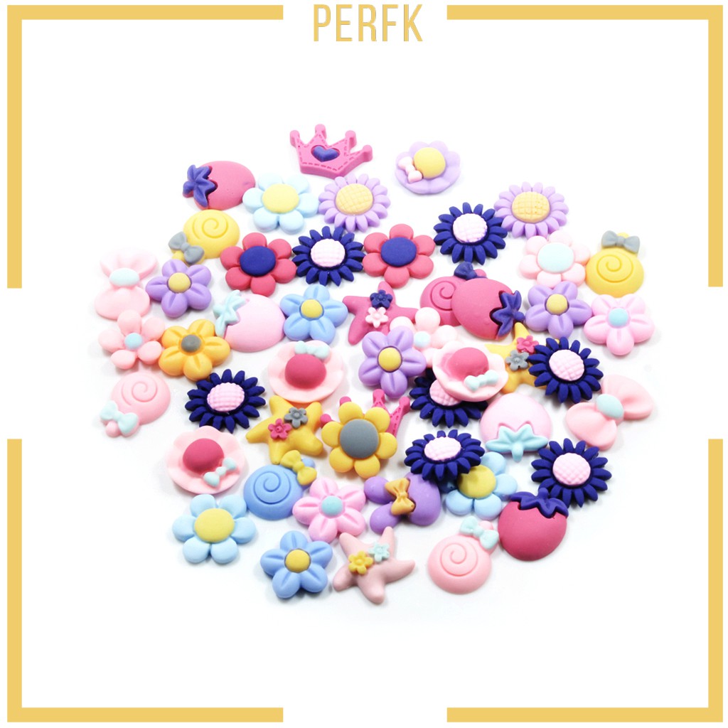 Set 50 miếng nhựa Cabochon làm thủ công mỹ nghệ/ trang trí lưu bút dễ thương