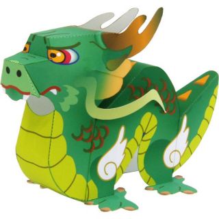Mô hình giấy rồng Châu Á mini